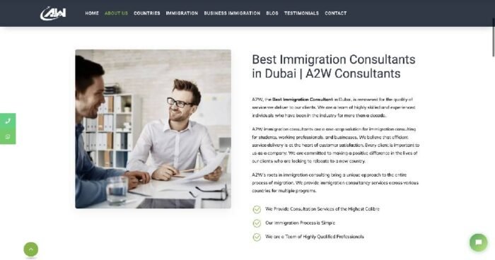 A2W Dubai Website Design by ufound